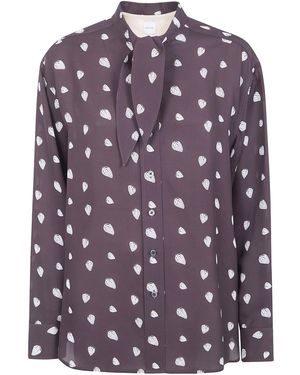 Paul Smith Strawberry Printed Long Sleeved Shirt - Purple