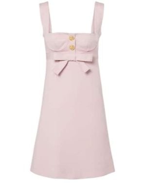 Giambattista Valli Bow-Detail Crêpe Minidress - Pink