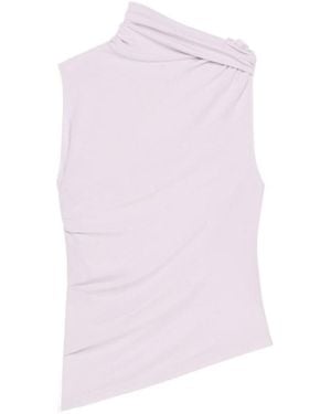 Courreges Courrèges Draped Asymmetric Jersey Top - Pink