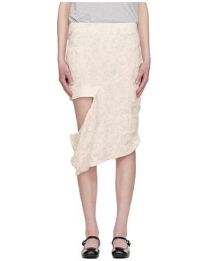 OPEN YY Floral-Patterned Skirt - Natural