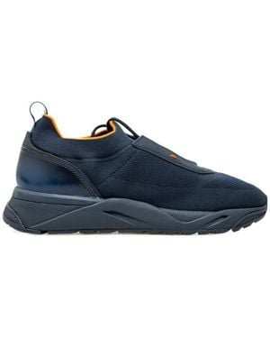Santoni Panelled Trainers - Blue