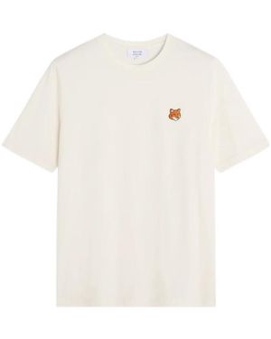 Maison Kitsuné Maison Kitsuné Fox Head Regular T-Shirt - White