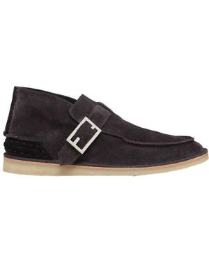 Fendi Suede Desert Boots - Black