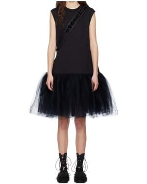 Simone Rocha Cotton Jersey Dress - Black