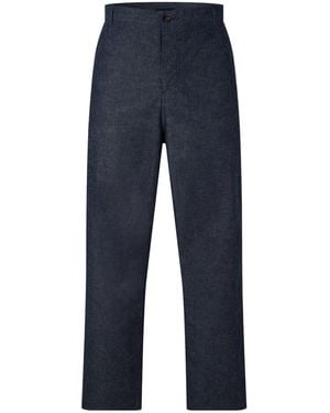 Prada Dark Straight-Leg Pants - Blue