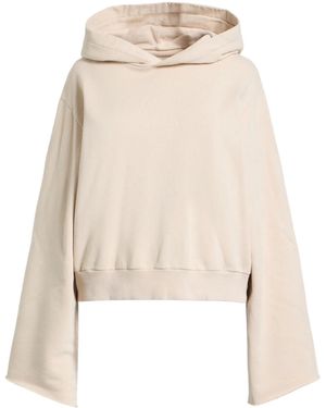 MM6 by Maison Margiela Solidcolor Hooded Sweatshirt - Natural
