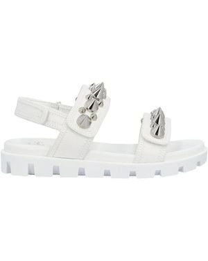 Christian Louboutin Pinned Flat Sandals - White