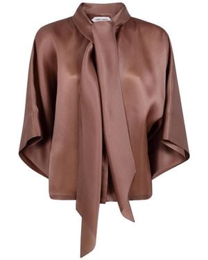 Alberta Ferretti Scarf Top - Brown