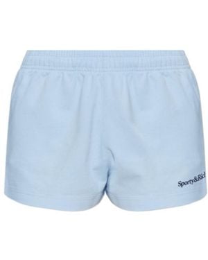 Sporty & Rich Elastic Waist Shorts - Blue
