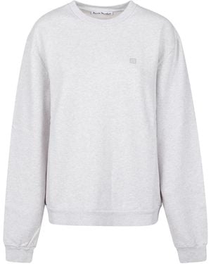 Acne Studios Fleece Crew-Neck Sweatshirt - White
