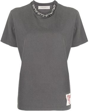 Golden Goose Embellished Crewneck Short-Sleeved T-Shirt - Grey