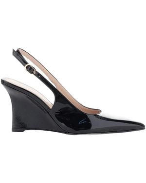 Stuart Weitzman Pointed-Toe Wedge Shoes - White