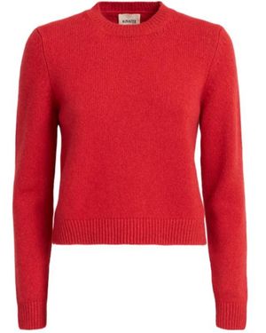 KHAITE Leta Cashmere Round Neck Jumper - Red