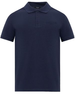 Balmain Logo-Embroidered Polo Shirt - Blue