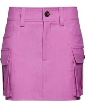 GIUSEPPE DI MORABITO Lightweight Wool Mini Skirt - Pink
