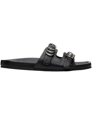 Rag & Bone Rue Leather Slippers - Black