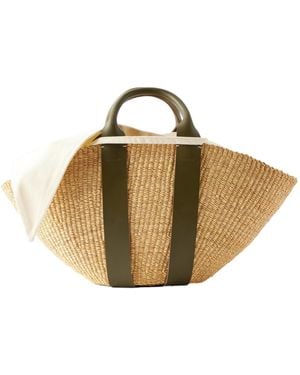 Muuñ Handwoven Straw Bag - Metallic