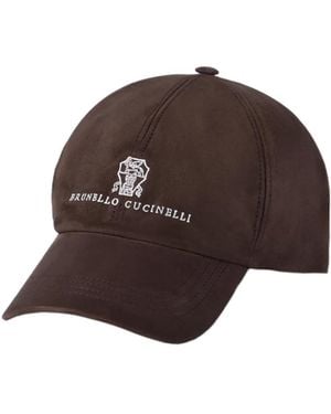 Brunello Cucinelli Logo-Embroidered Baseball Cap - Brown