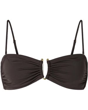 Nili Lotan Ruffled Bikini Top - Brown