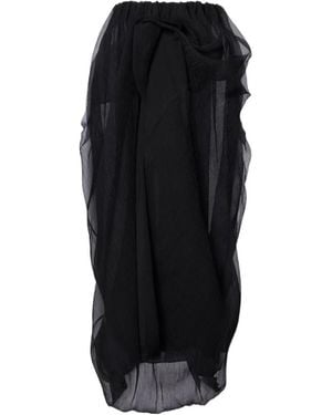 Magda Butrym Ruffled Silk Tulle Maxi Skirt - Black