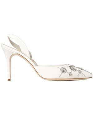 Manolo Blahnik Pointed-Toe High-Heeled Sandals - White