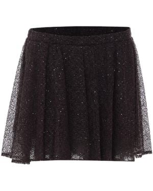 Twinset Lace Sequin Skirt - Black