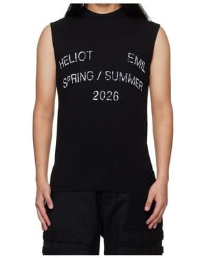 HELIOT EMIL Overo Crew Neck Vest - Black