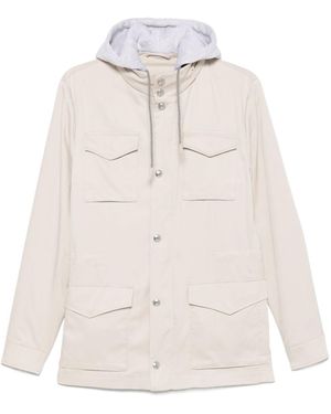 Eleventy Hooded Jacket - White