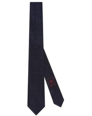 Gucci Jacquard Tie - Blue