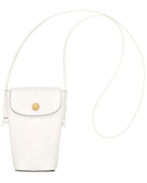 Longchamp Epure Phone Case With Leather Lace - White