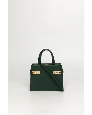 Delvaux Logo Shoulder Bag - Green