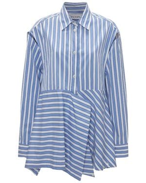 JW Anderson Jw Anderson Peplum Drape Shirt - Blue