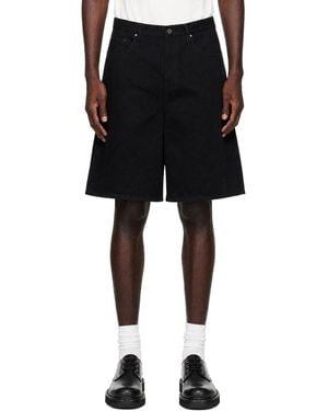 Entire studios Field Denim Shorts - Black