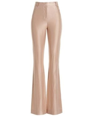 Alexandre Vauthier Shiny Stretch Trousers - Natural