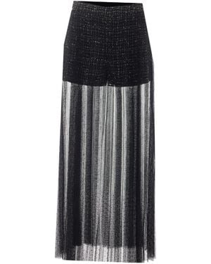 Twinset Sheer Tulle Maxi Skirt - Black