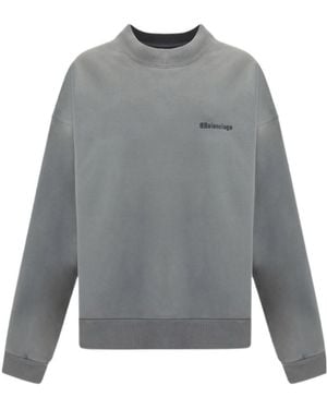 Balenciaga Logo Pullover - Grey