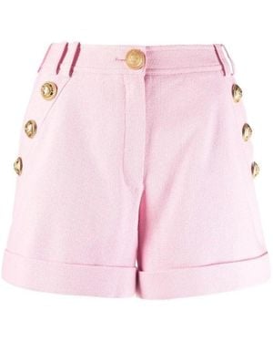Balmain Double-Button Fastening Tailored Shorts - Pink