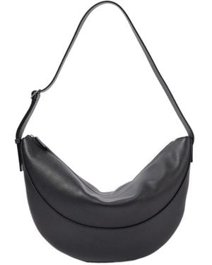 The Row Jouve Leather Crossbody Bag - Black