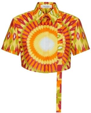 Valentino Round Rain Printed Shirt - Orange