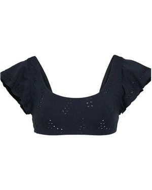 Chloé Solidcolor Cropped Sleeveless Top - Blue