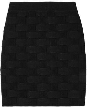 TOVE Ash Jacquard-Knit Mini Skirt - Black