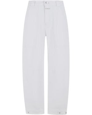 Closed Rhannon Barrel Cropped Jeans - White
