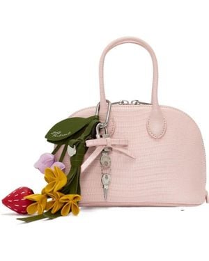 Self-Portrait Embossed Leather Mini Bag - Pink