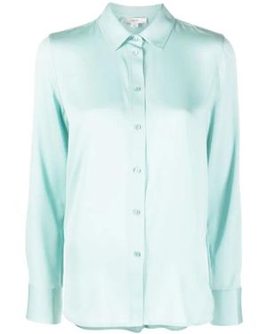 Vince Satin Buttoned Shirt - Blue
