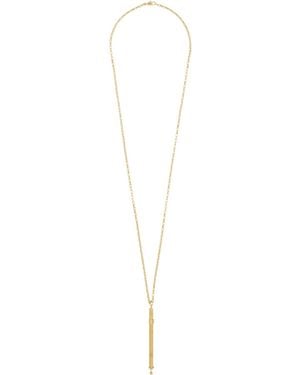 Saint Laurent Metal Necklace Shaped Like A Cocktail Stirrer - White