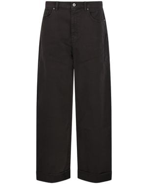 P.A.R.O.S.H. Casual Pants With Belt Loops - Black