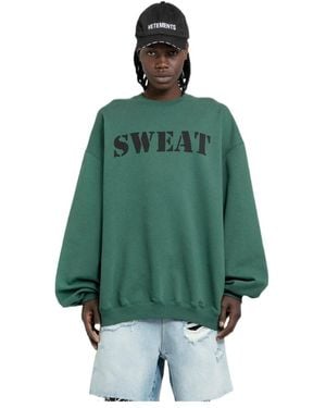 Vetements Long-Sleeved Sweater - Green