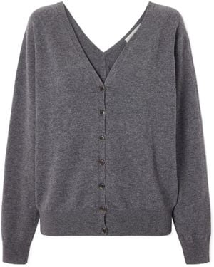 Lisa Yang Casual Knit Cardigan - Gray