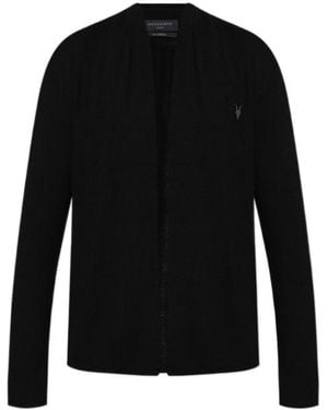 AllSaints Minimalist Open Knit Cardigan - Black