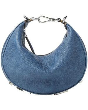 Fendi Graphy Logo Lettering Mini Hobo Bag - Blue